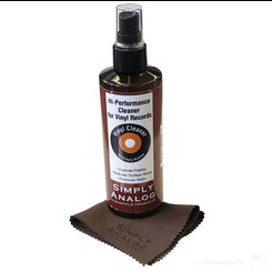 Simply Analog - Solutie curatare discuri vinyl 200 ml + carpa din microfibra